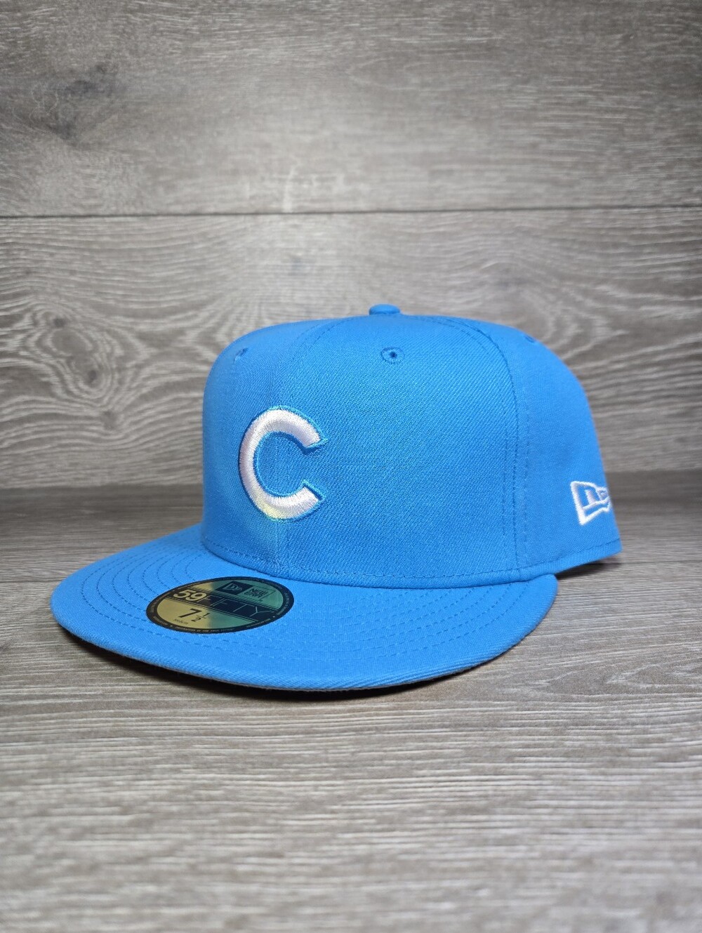 Chicago Cubs Baby Blue New Era 59Fifty Fitted Hat Size 7 1/2 New With Tags